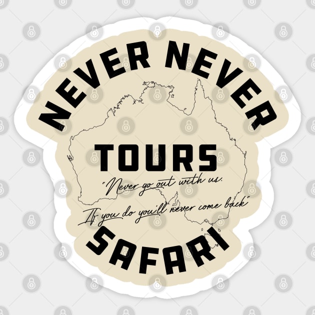 Never Never Safari Tours Sticker by Meta Cortex